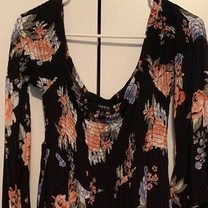 Floral off shoulder dress